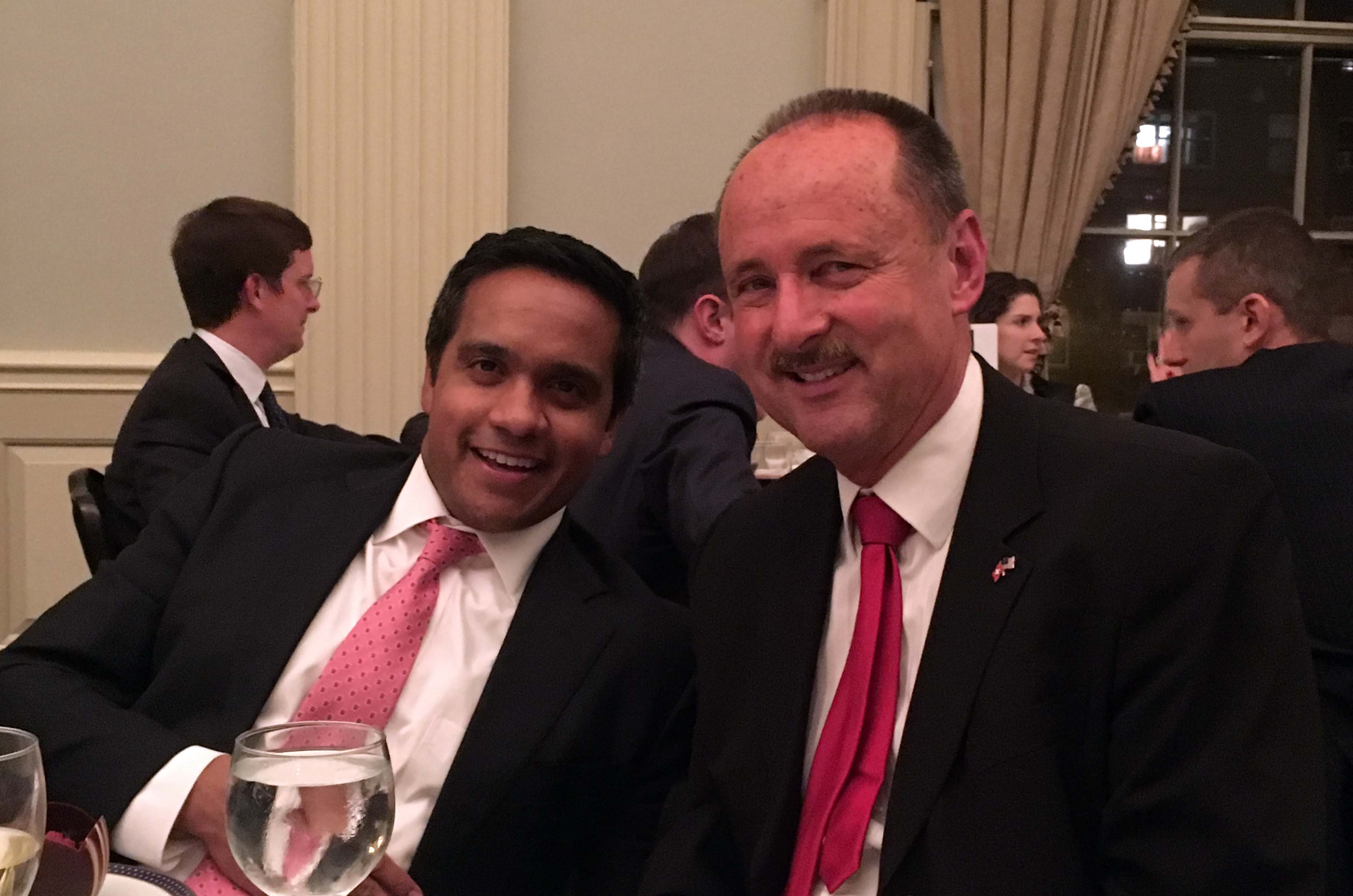 Ambassador Schaller and Manu Raju
